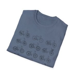 bicycle sketches t shirt | minimal bike illustration tee in heather colors