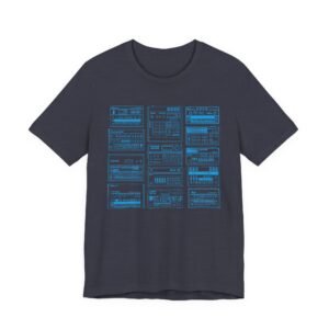 t shirt — vintage blue cassette tape diagram tee