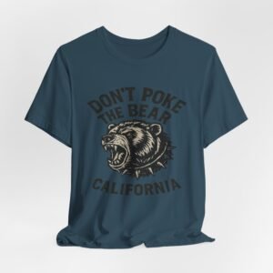 don’t poke the bear california t‑shirt — vintage roaring bear graphic tee in heather colors