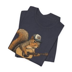 squirrel guitar t shirt – cute woodland musician tee