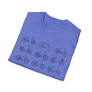 bicycle sketches t shirt | minimal bike illustration tee in heather colors