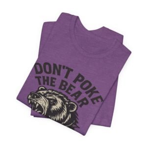 don’t poke the bear california t‑shirt — vintage roaring bear graphic tee in heather colors