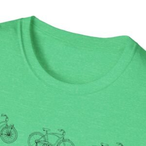 bicycle sketches t shirt | minimal bike illustration tee in heather colors