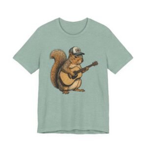 squirrel guitar t shirt – cute woodland musician tee
