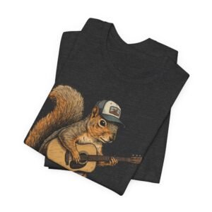 squirrel guitar t shirt – cute woodland musician tee