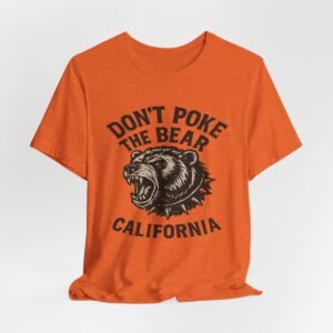 don’t poke the bear california t‑shirt — vintage roaring bear graphic tee in heather colors