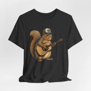 squirrel guitar t shirt – cute woodland musician tee