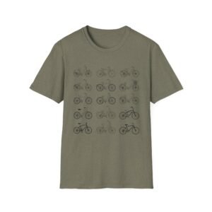bicycle sketches t shirt | minimal bike illustration tee in heather colors