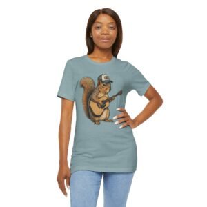 squirrel guitar t shirt – cute woodland musician tee