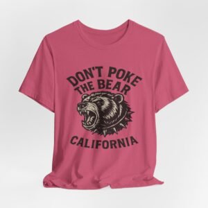 don’t poke the bear california t‑shirt — vintage roaring bear graphic tee in heather colors