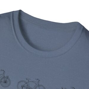 bicycle sketches t shirt | minimal bike illustration tee in heather colors
