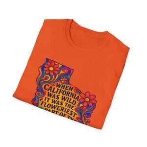 when california was at it's wildest.... california wildflower state outline t shirt | retro floral john muir quote tee