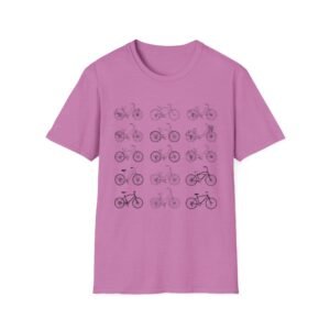 bicycle sketches t shirt | minimal bike illustration tee in heather colors