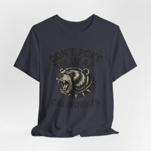 don’t poke the bear california t‑shirt — vintage roaring bear graphic tee in heather colors