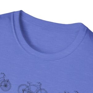 bicycle sketches t shirt | minimal bike illustration tee in heather colors