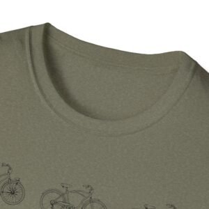 bicycle sketches t shirt | minimal bike illustration tee in heather colors