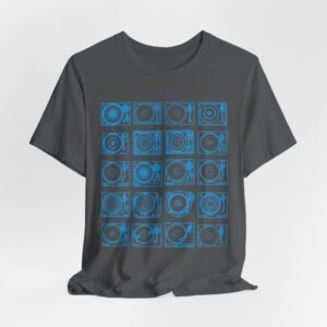 turntable grid t‑shirt — retro dj vinyl record tee