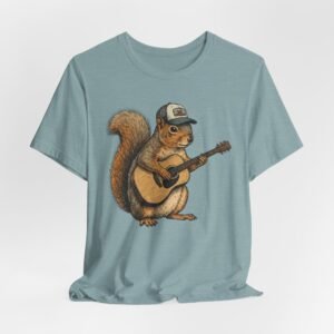 squirrel guitar t shirt – cute woodland musician tee
