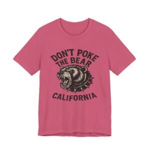 don’t poke the bear california t‑shirt — vintage roaring bear graphic tee in heather colors