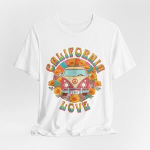 california love retro vw bus t shirt