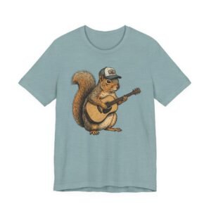 squirrel guitar t shirt – cute woodland musician tee