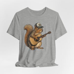 squirrel guitar t shirt – cute woodland musician tee