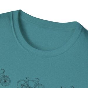 bicycle sketches t shirt | minimal bike illustration tee in heather colors