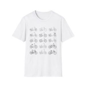 bicycle sketches t shirt | minimal bike illustration tee in heather colors