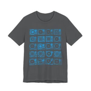 turntable grid t‑shirt — retro dj vinyl record tee