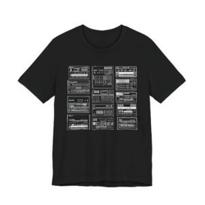 vintage drum machine tee – retro drum machine & synth panel graphic t shirt for musicians