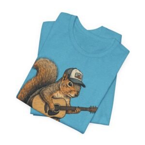 squirrel guitar t shirt – cute woodland musician tee