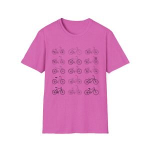 bicycle sketches t shirt | minimal bike illustration tee in heather colors