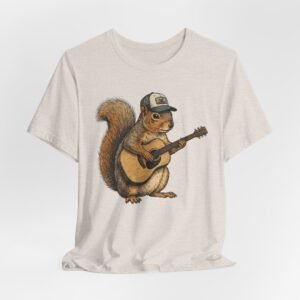 squirrel guitar t shirt – cute woodland musician tee