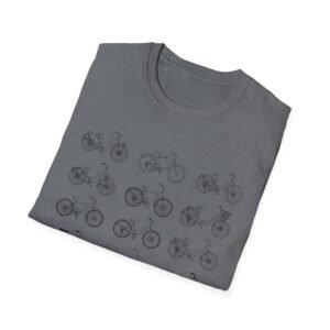 bicycle sketches t shirt | minimal bike illustration tee in heather colors