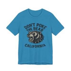 don’t poke the bear california t‑shirt — vintage roaring bear graphic tee in heather colors