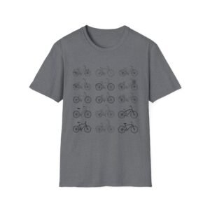 bicycle sketches t shirt | minimal bike illustration tee in heather colors