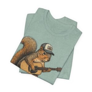 squirrel guitar t shirt – cute woodland musician tee
