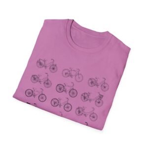 bicycle sketches t shirt | minimal bike illustration tee in heather colors