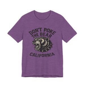 don’t poke the bear california t‑shirt — vintage roaring bear graphic tee in heather colors