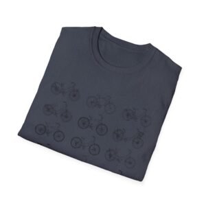 bicycle sketches t shirt | minimal bike illustration tee in heather colors