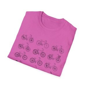 bicycle sketches t shirt | minimal bike illustration tee in heather colors