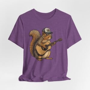 squirrel guitar t shirt – cute woodland musician tee