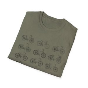 bicycle sketches t shirt | minimal bike illustration tee in heather colors