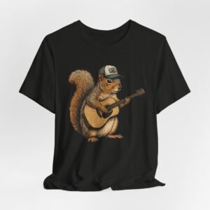 squirrel guitar t shirt – cute woodland musician tee