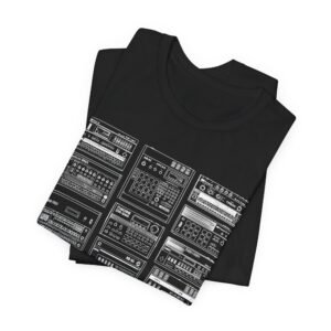 vintage drum machine tee – retro drum machine & synth panel graphic t shirt for musicians