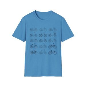 bicycle sketches t shirt | minimal bike illustration tee in heather colors