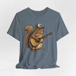 squirrel guitar t shirt – cute woodland musician tee