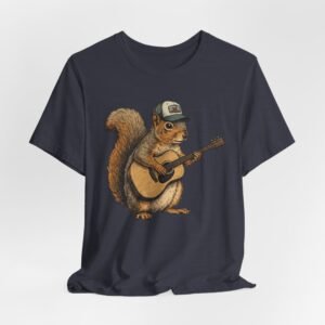 squirrel guitar t shirt – cute woodland musician tee