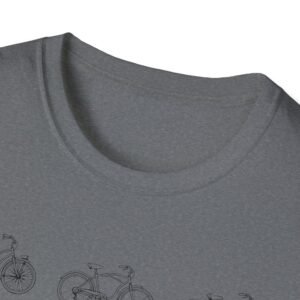bicycle sketches t shirt | minimal bike illustration tee in heather colors