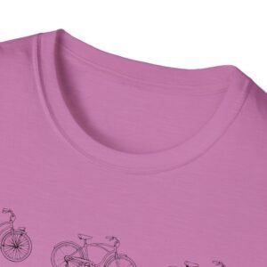bicycle sketches t shirt | minimal bike illustration tee in heather colors